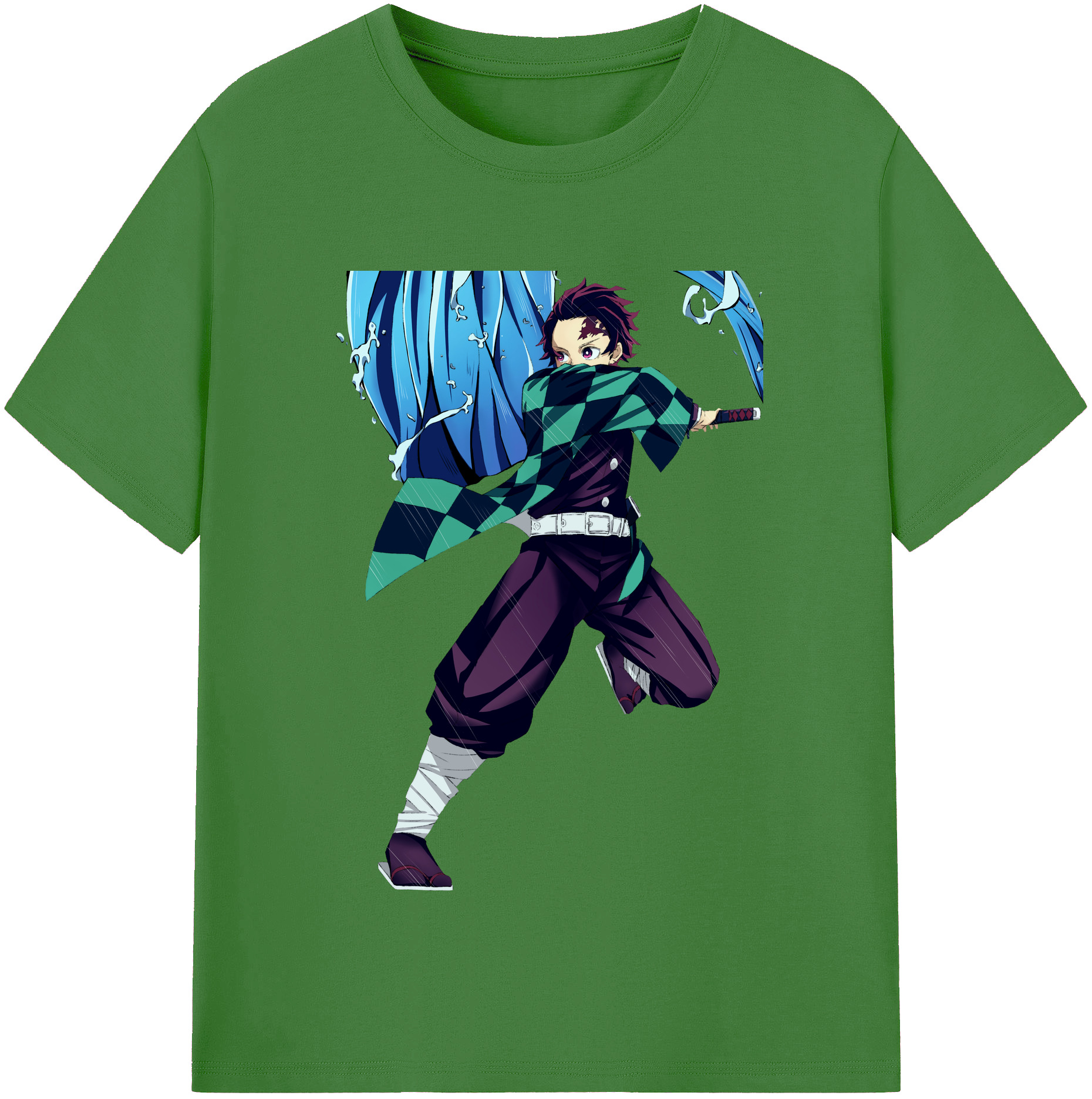 （画像用） 鬼滅の刃 竈門 炭治郎／かまど たんじろう Kamado Tanjirou レディースカジュアルプリントTシャツ（綿100％）